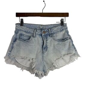 Rewash Brand Vintage Junior's Short Shorts Size 1 Light Blue Cutoffs Daisy Dukes